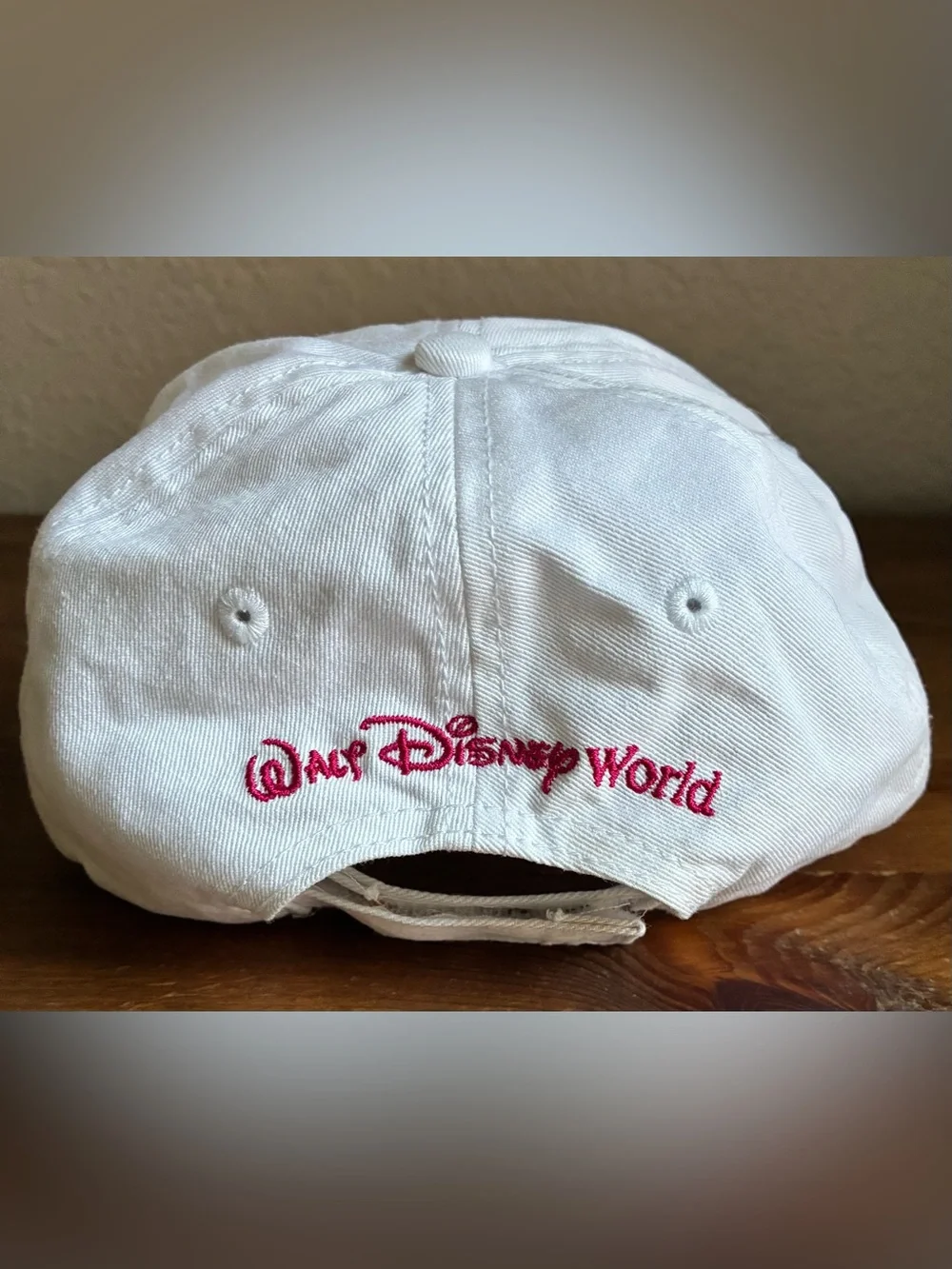 Disney Parks Princess Youth Baseball Cap White Pink Rhinestone Heart Hat 54-58cm